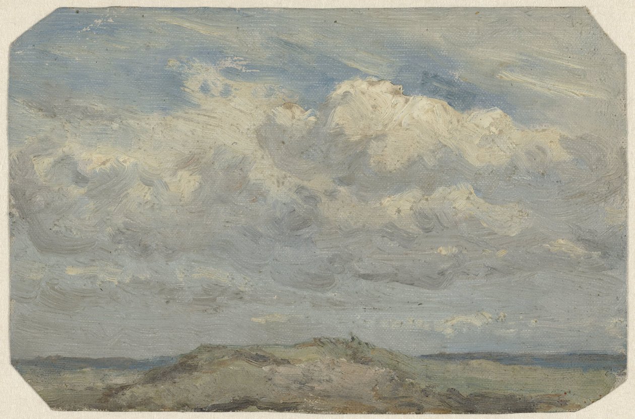 Sommet de dune avec la mer en arrière-plan - Jan Willem van Borselen