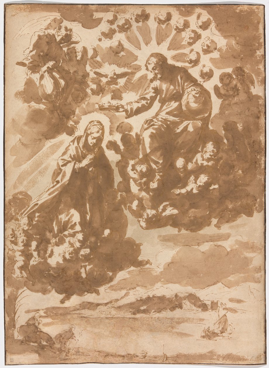Le Couronnement de la Vierge et La Fuite en Égypte - Jan de Bisschop