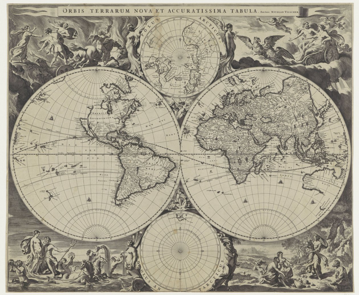 Carte du monde - Jan de Visscher
