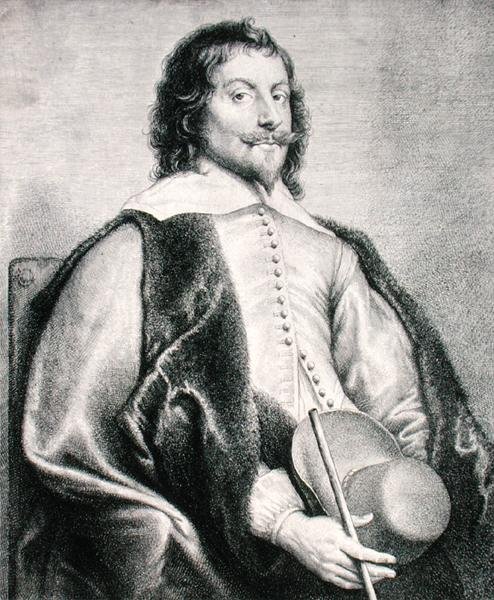 Nicolas Lanier (né en 1588) gravé par Lucas Vostermans - Jan the Elder (after) Lievens