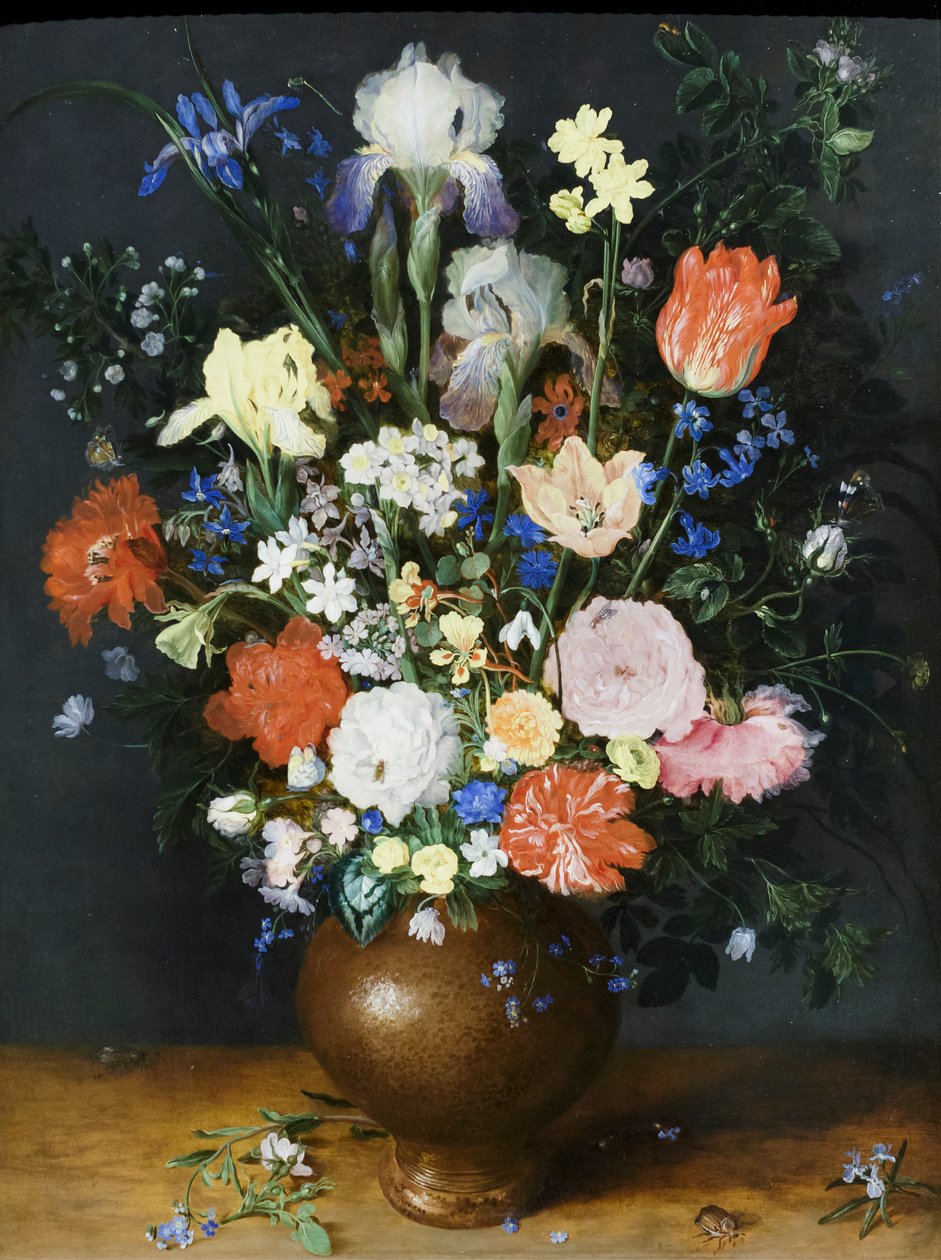 Bouquet dans un vase en argile, vers 1609 - Jan the Elder Brueghel
