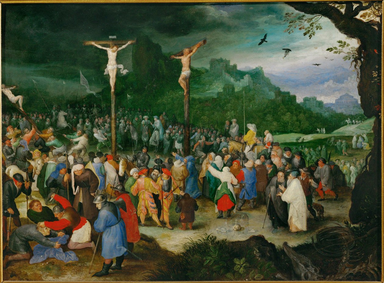 Crucifixion (peinture sur cuivre) - Jan the Elder Brueghel