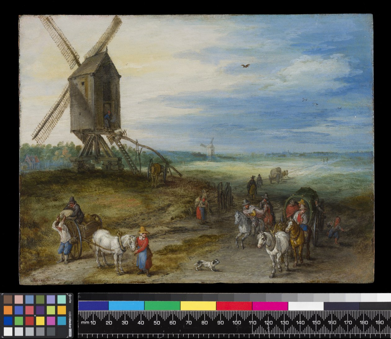 Paysage avec moulin et charrettes, vers 1611 - Jan the Elder Brueghel