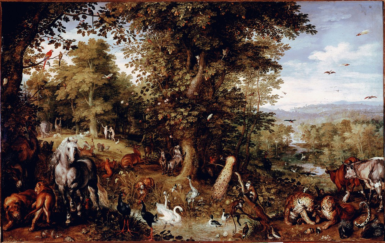 Le Paradis éternel Tous les animaux de la création représentés par paires - Jan the Elder Brueghel