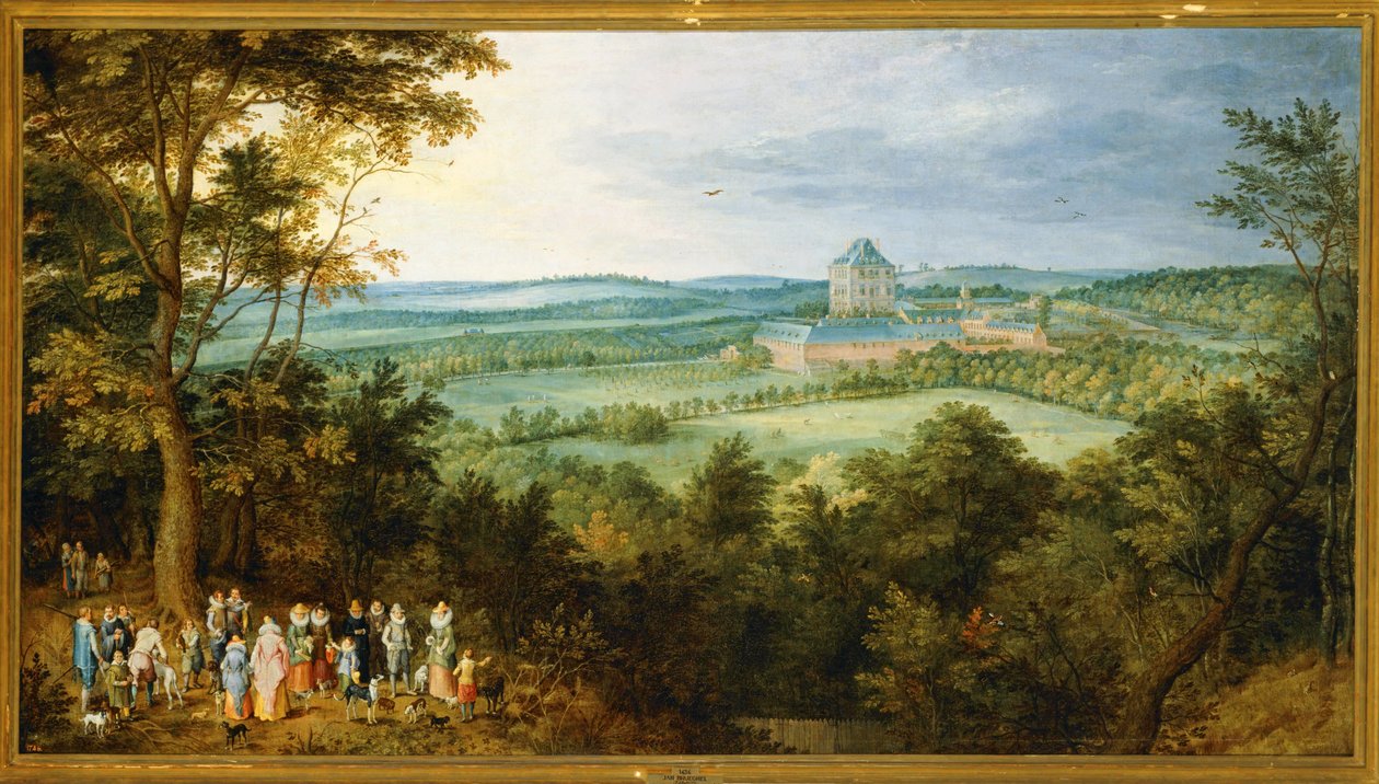 Les archiducs partent à la chasse ... (peinture sur toile) - Jan the Elder Brueghel