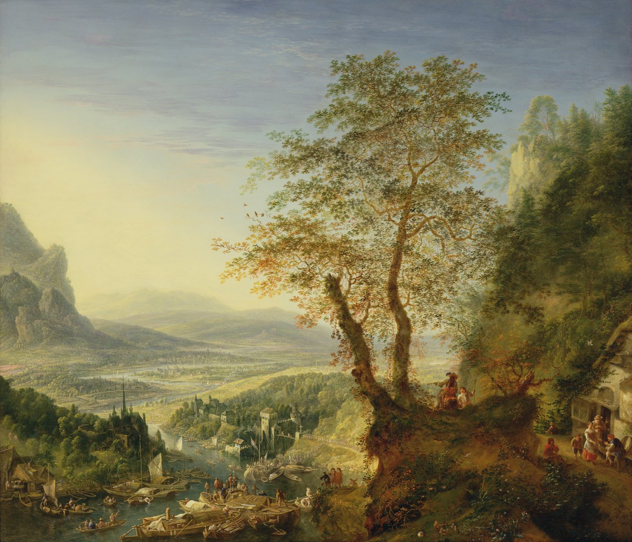 Paysage fluvial capriccio, vers 1700 - Jan the Elder Griffier