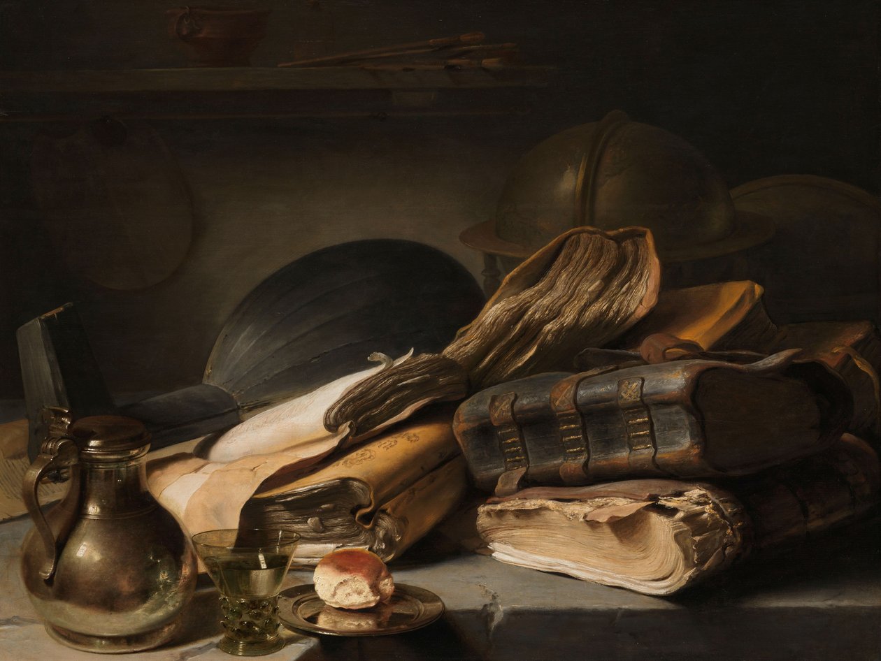 Nature morte avec livres, vers 1627-28 - Jan the Elder Lievens