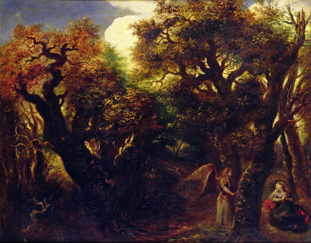 Paysage boisé avec Agar et l