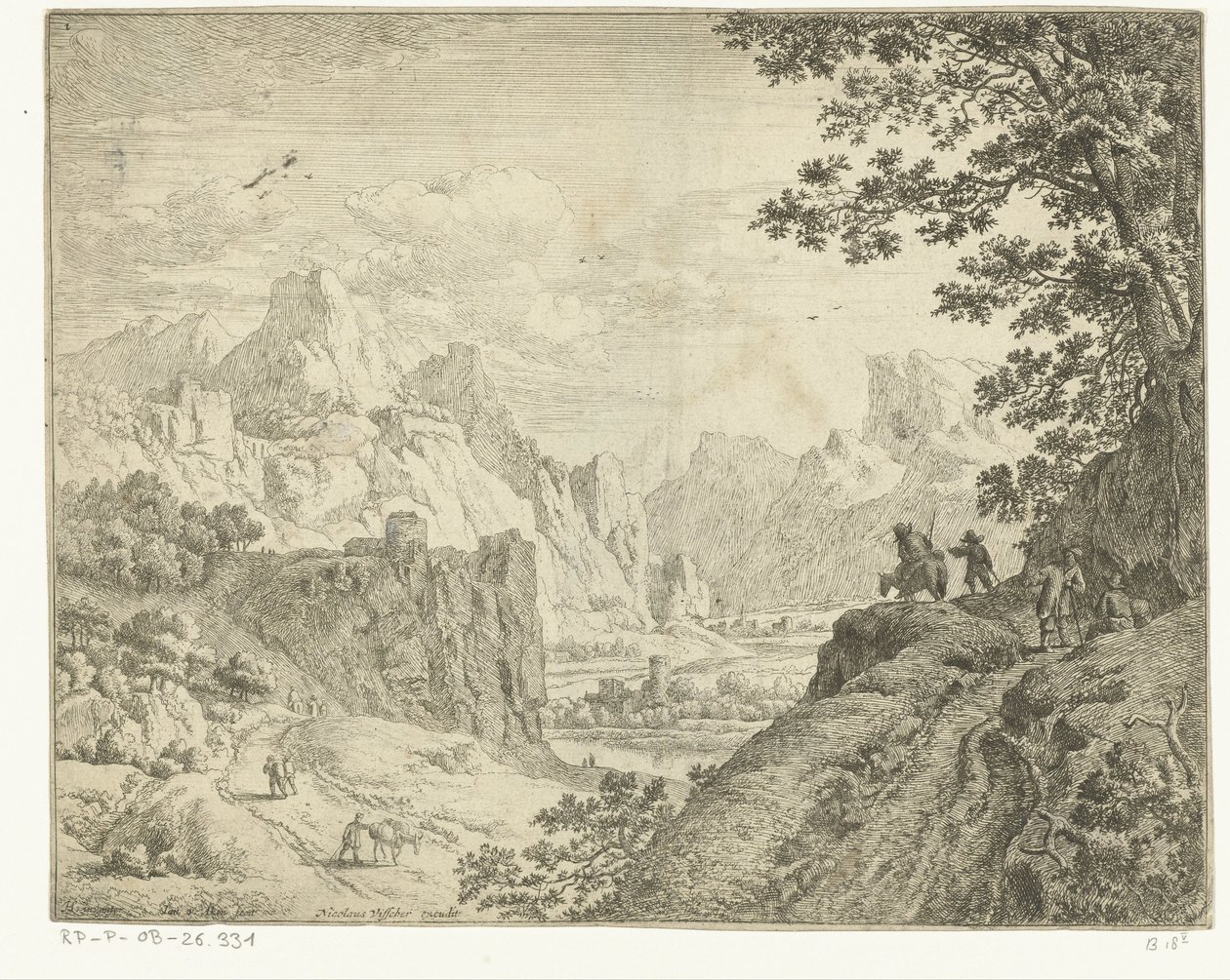 Paysage fluvial avec voyageurs - Jan van Aken