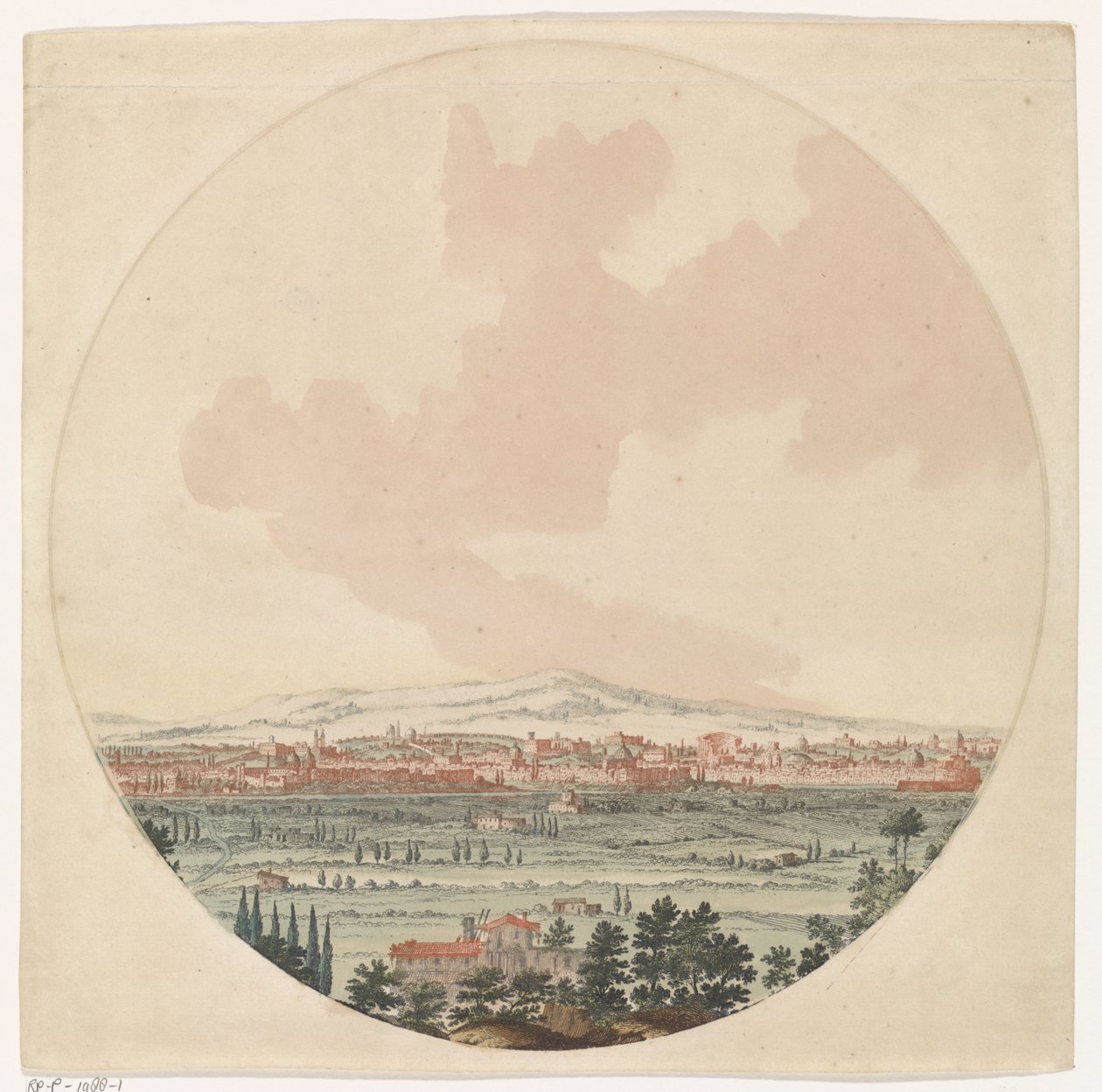 Vue de la ville de Rome et du paysage environnant - Jan van Call (I) (possibly)