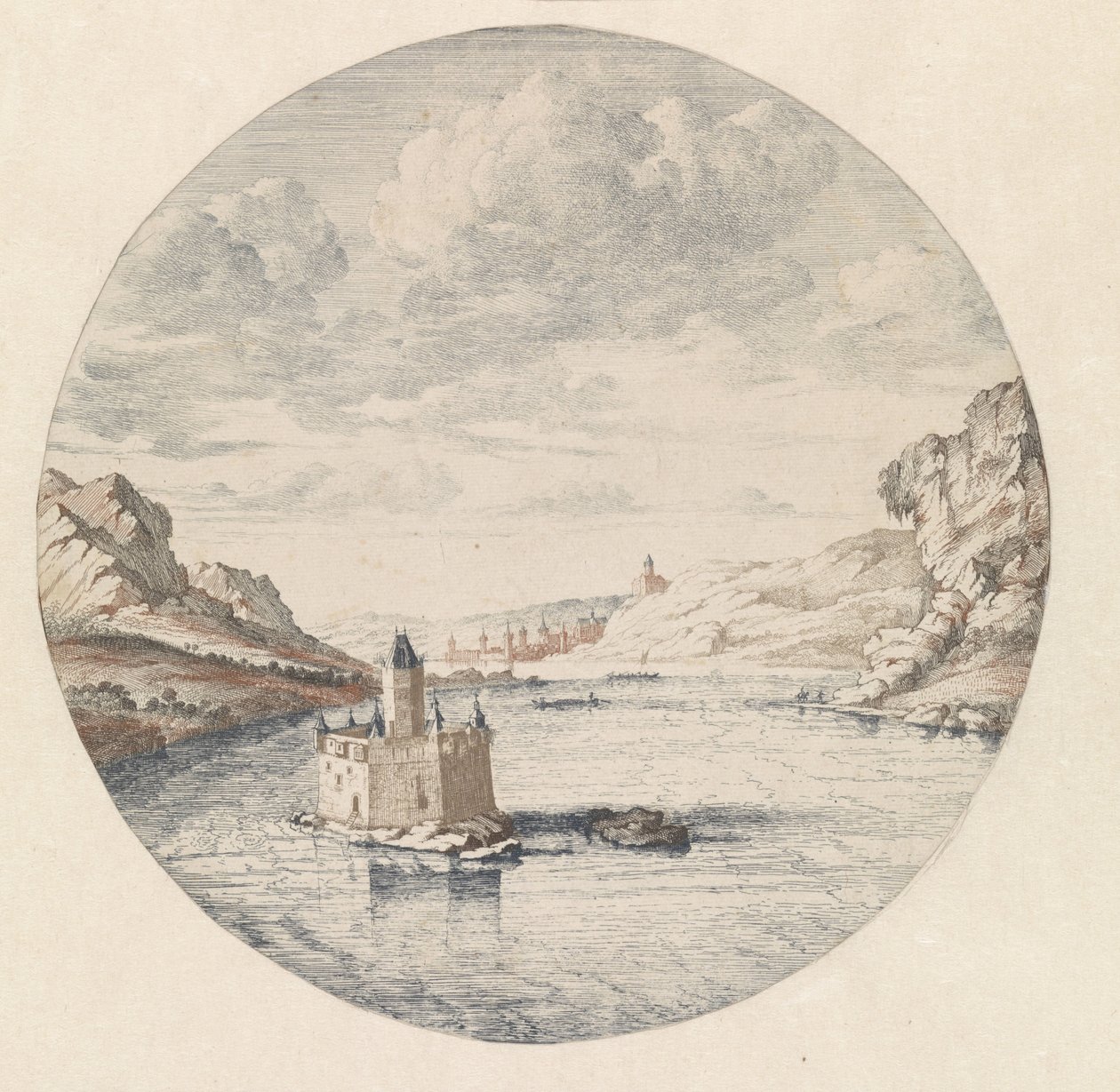 Vue du château de Pfalzgrafenstein près de Kaub - Jan van Call (I)