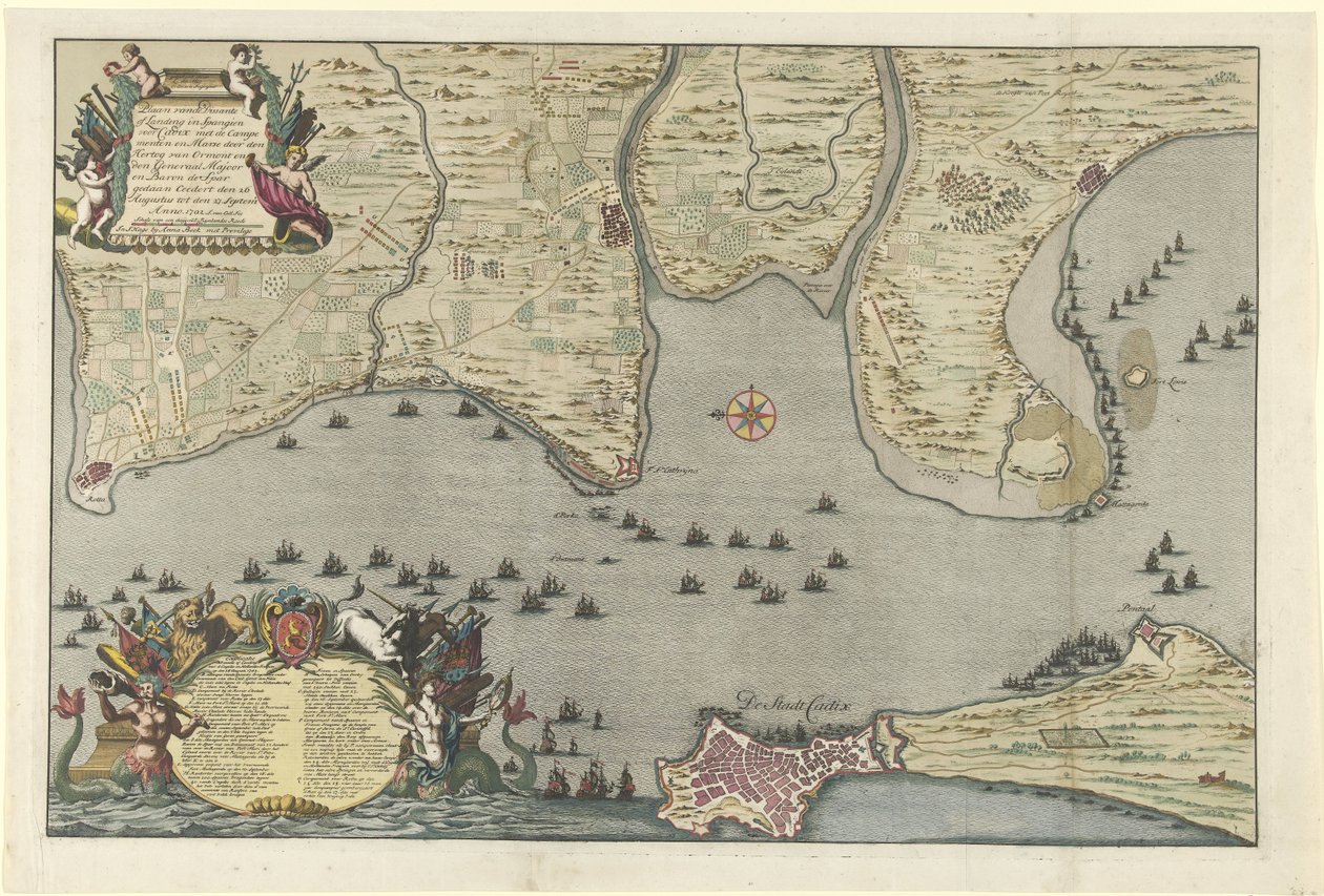 Carte du débarquement et de l