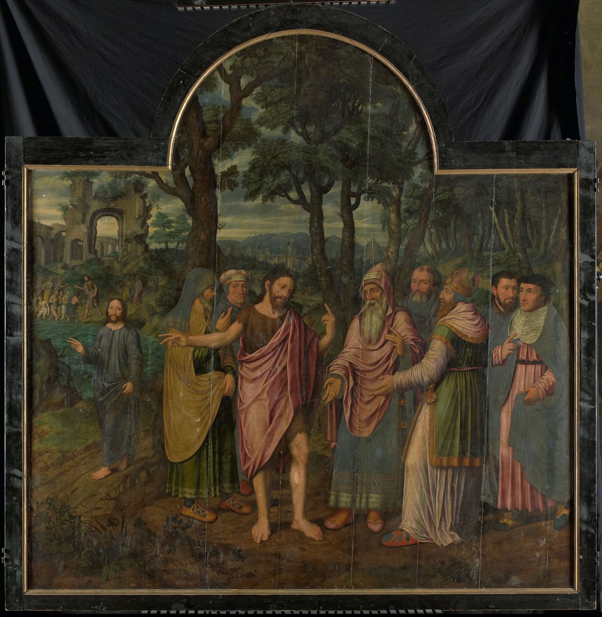 Jean-Baptiste admoneste les pharisiens, panneau central d