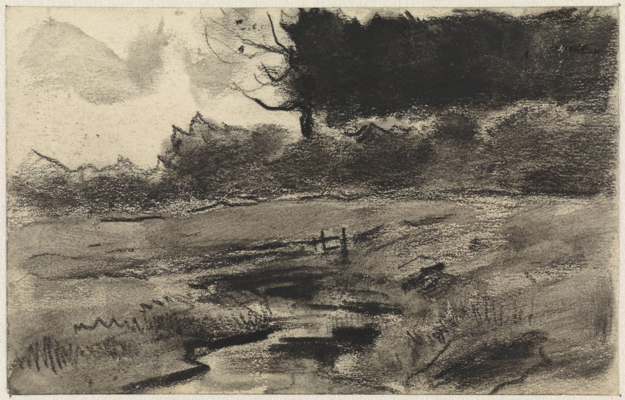 Paysage avec lisière de forêt et eau - Jan van Essen