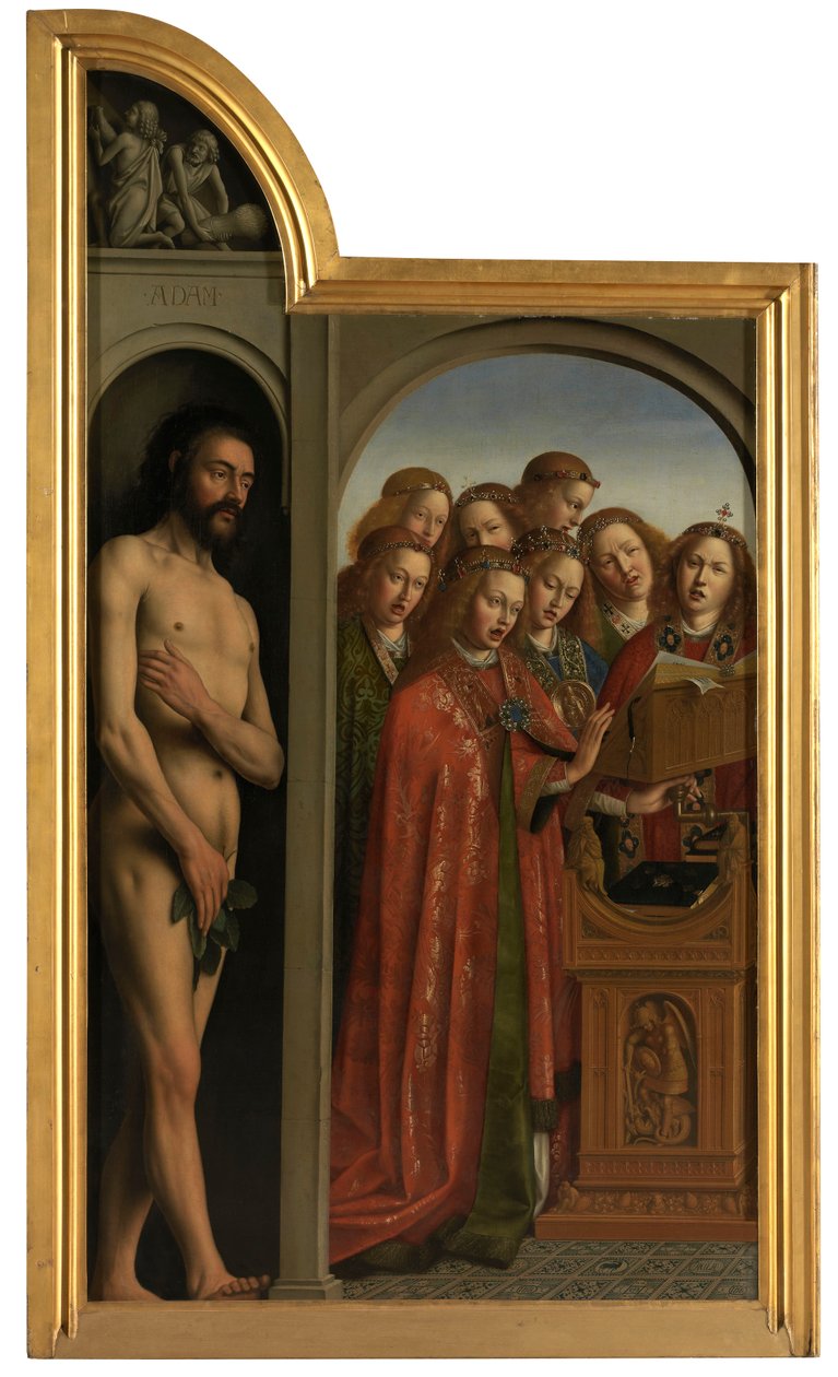 Adam et anges chantants - Jan van Eyck