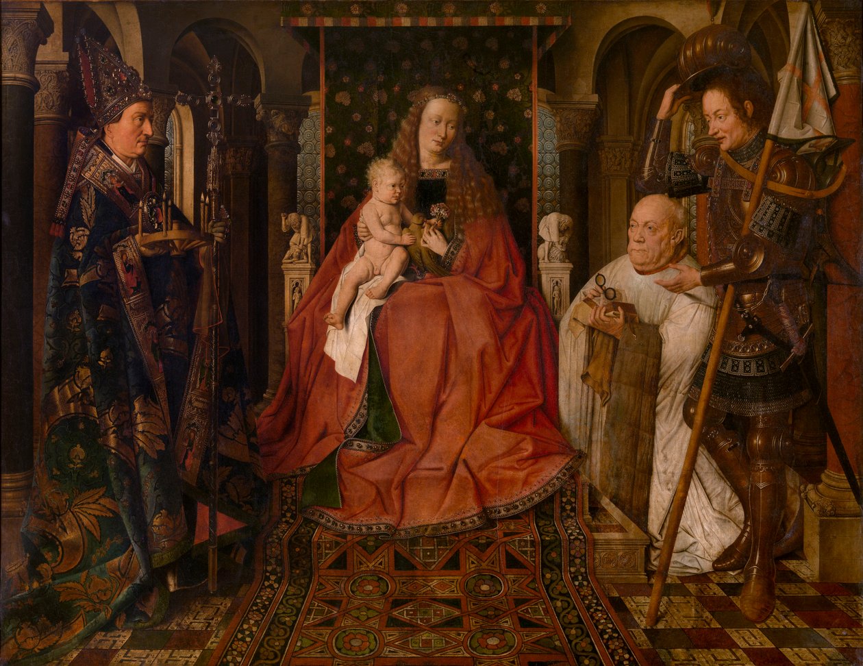 Madone entourée de saint Georges, saint Donatien de Reims et du chanoine donateur Van der Paele - Jan van Eyck