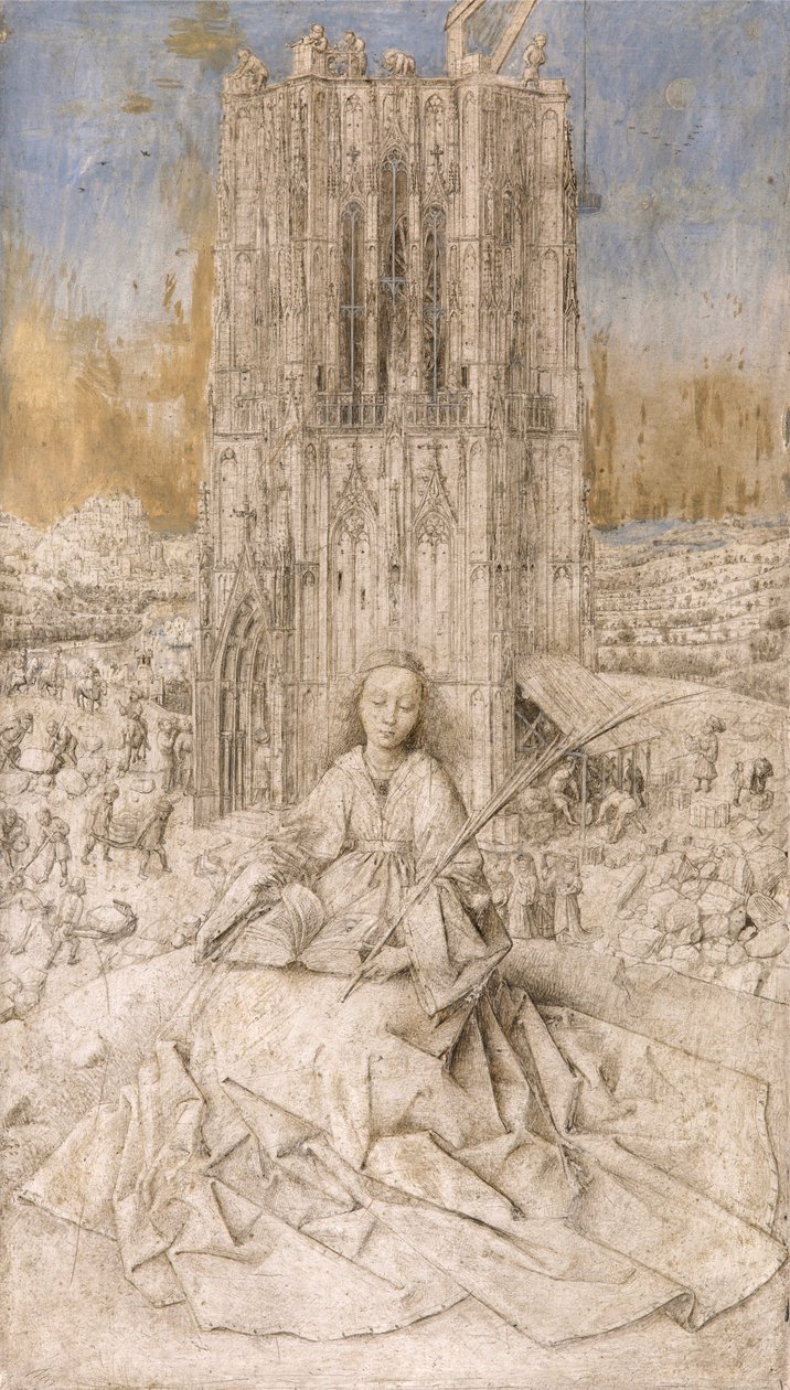 Sainte Barbe, vers 1427 (huile sur panneau) - Jan van Eyck