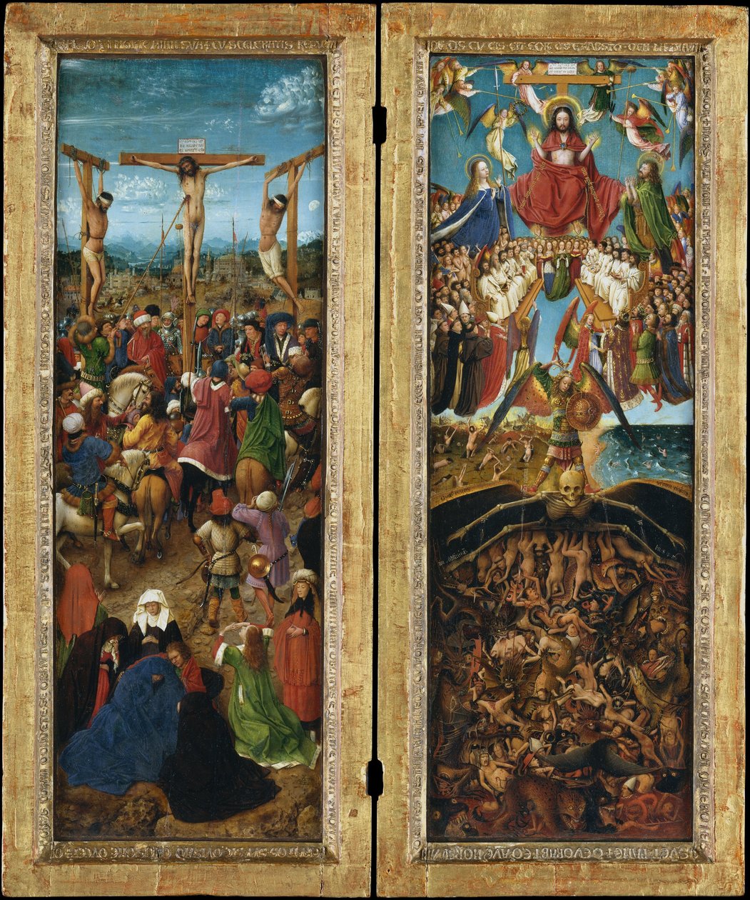 La Crucifixion; Le Jugement dernier, c.1440-41 - Jan van Eyck