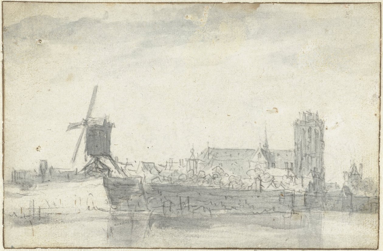 Vue de Dordrecht depuis l