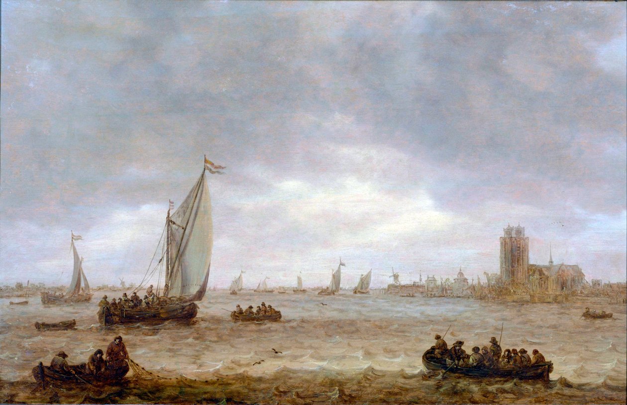 Estuaire de la Meuse, Dordrecht. - Jan van Goyen