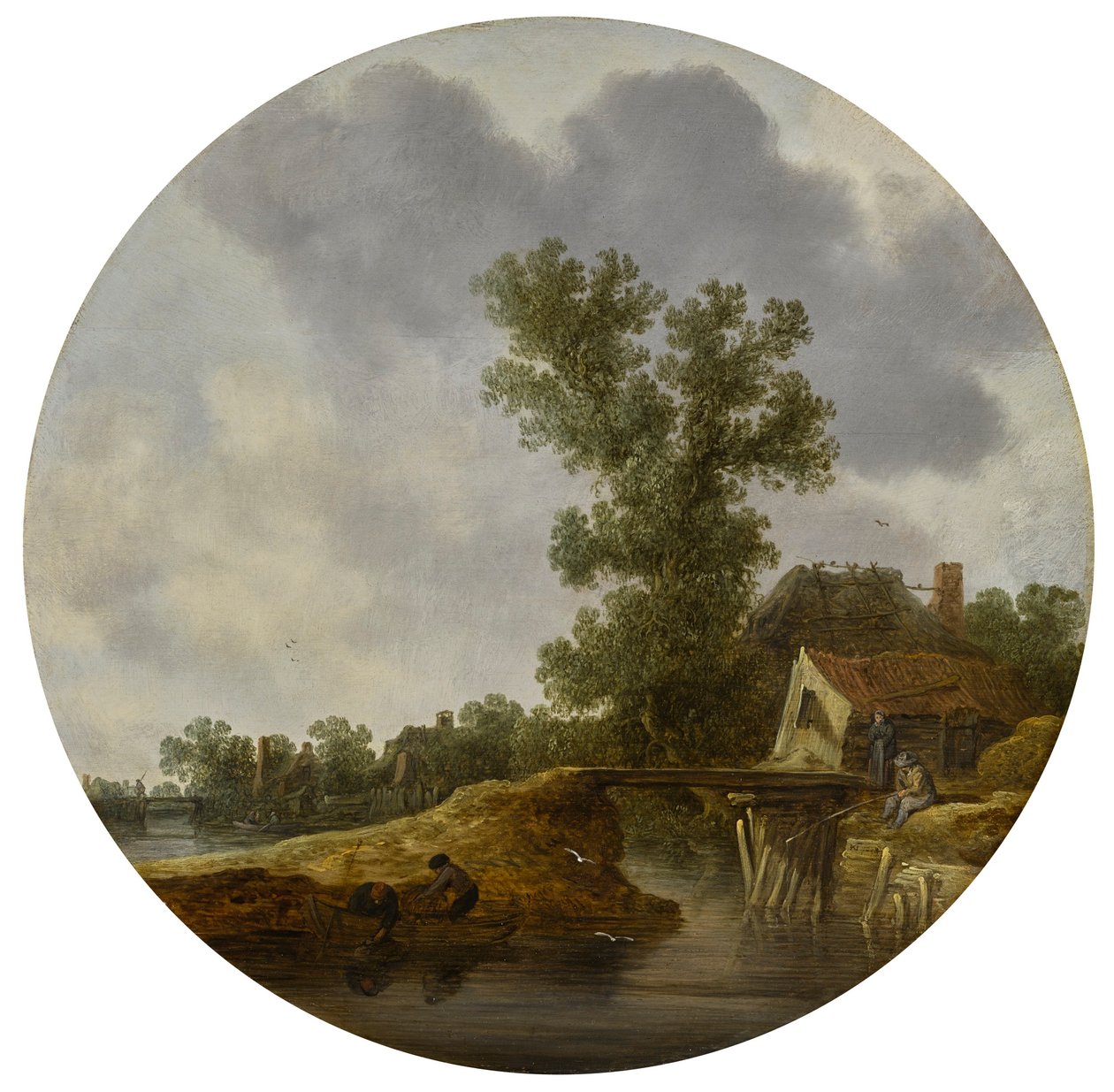 Paysage fluvial (circulaire) - Jan van Goyen