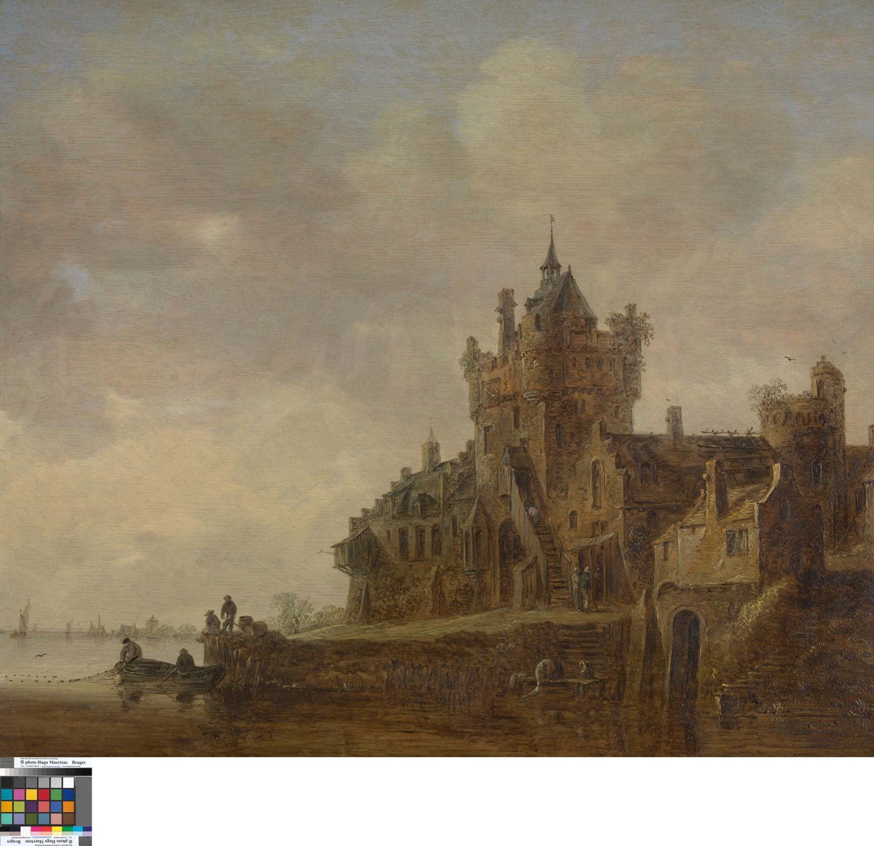 Paysage fluvial avec château - Jan van Goyen