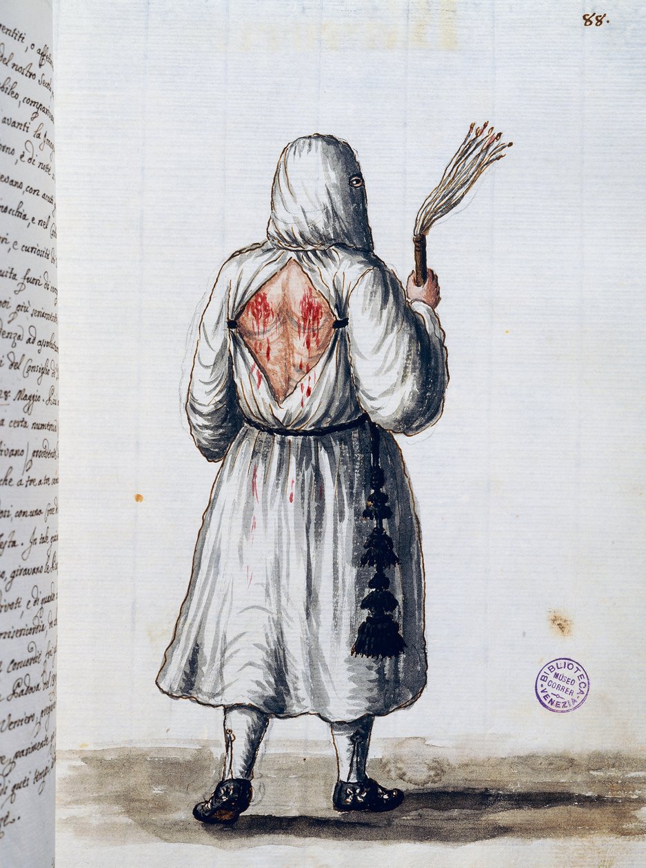 Confrérie des Battuti, arrivée du nord en 1399 et non acceptée à Venise par le Doge Antonio Venier, Volume II, f 88, par Giovanni di Grevembroch - Jan van Grevenbroeck