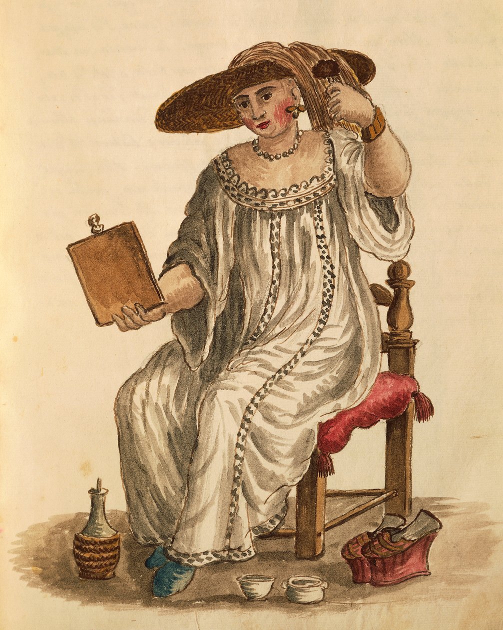 Dame se maquillant - Jan van Grevenbroeck