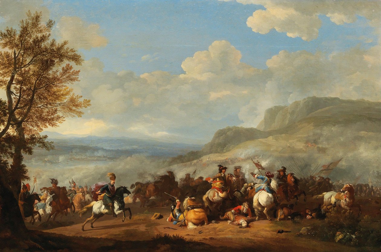 Escarmouche de cavalerie entre Turcs et Européens - Jan van Huchtenburgh