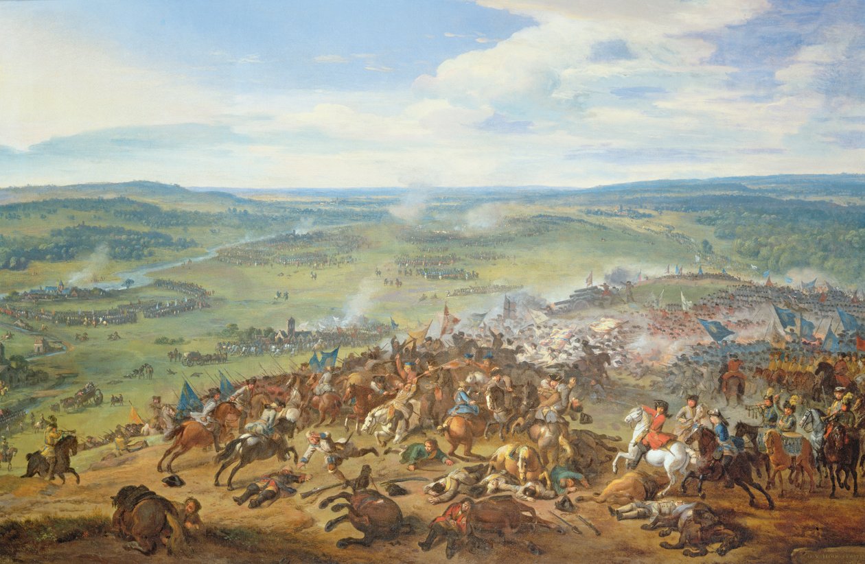 La Bataille de Blenheim, près de Hochstadt (Bavière), 1704 - Jan van Huchtenburgh