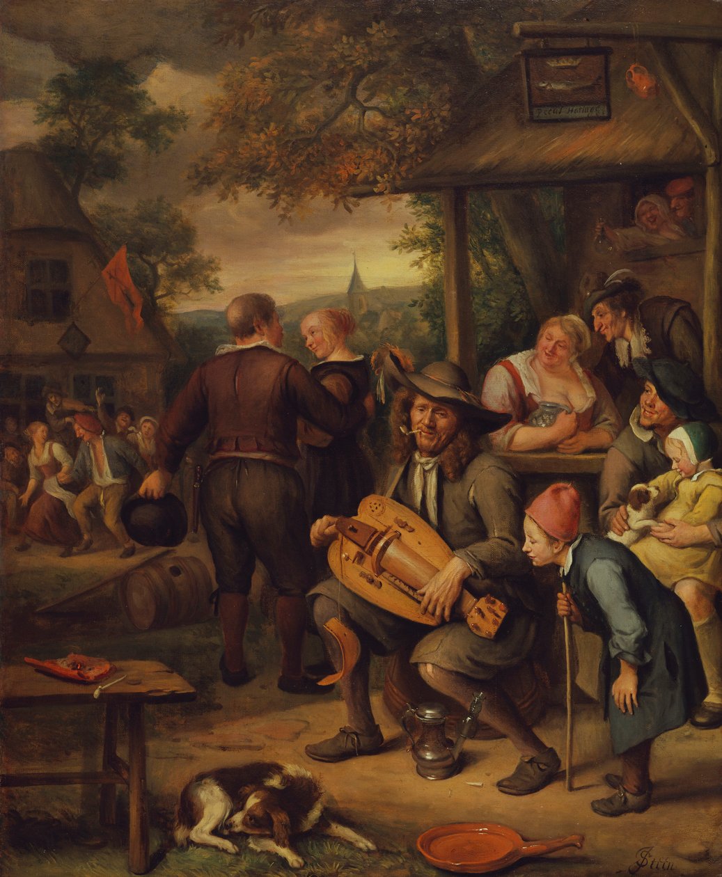 Le joueur de vielle - Jan van Kessel