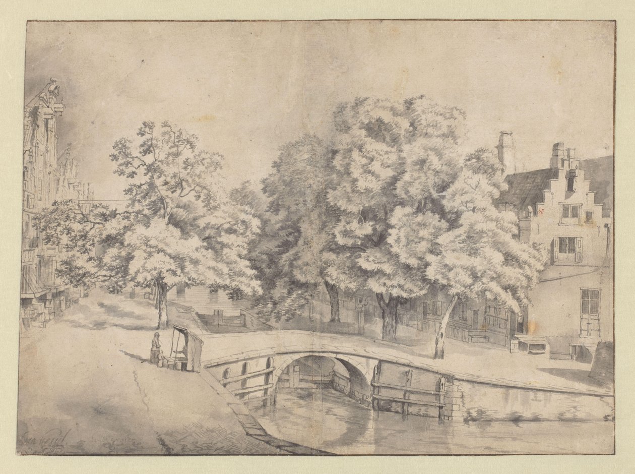 Vue du Leidsegracht à Amsterdam, vue depuis le Keizersgracht - Jan van Kessel