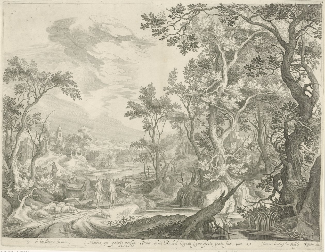 Jacob et les hommes de Haran près du puits - Jan van Londerseel