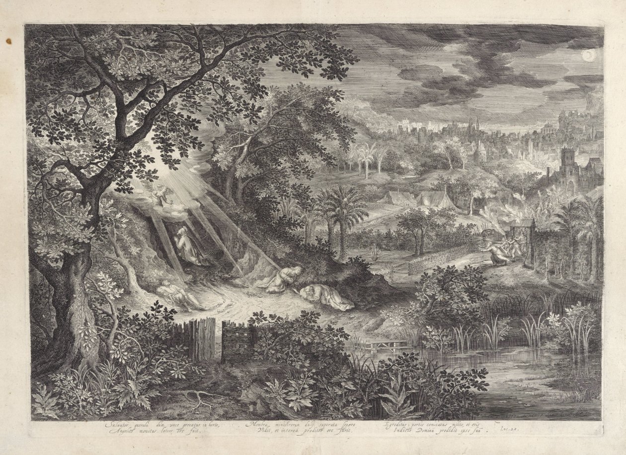 Paysage avec le Christ au jardin de Gethsémani - Jan van Londerseel
