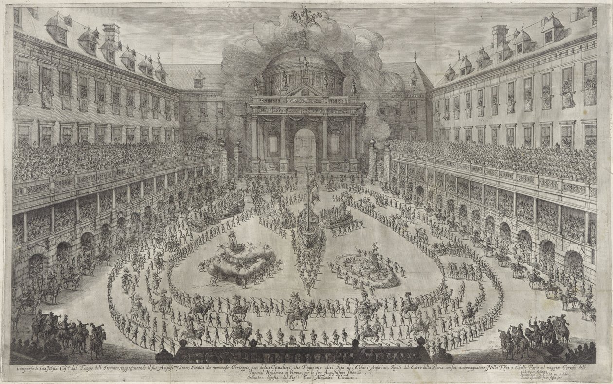Carrousel dans la Hofburg à Vienne - Jan van Ossenbeeck
