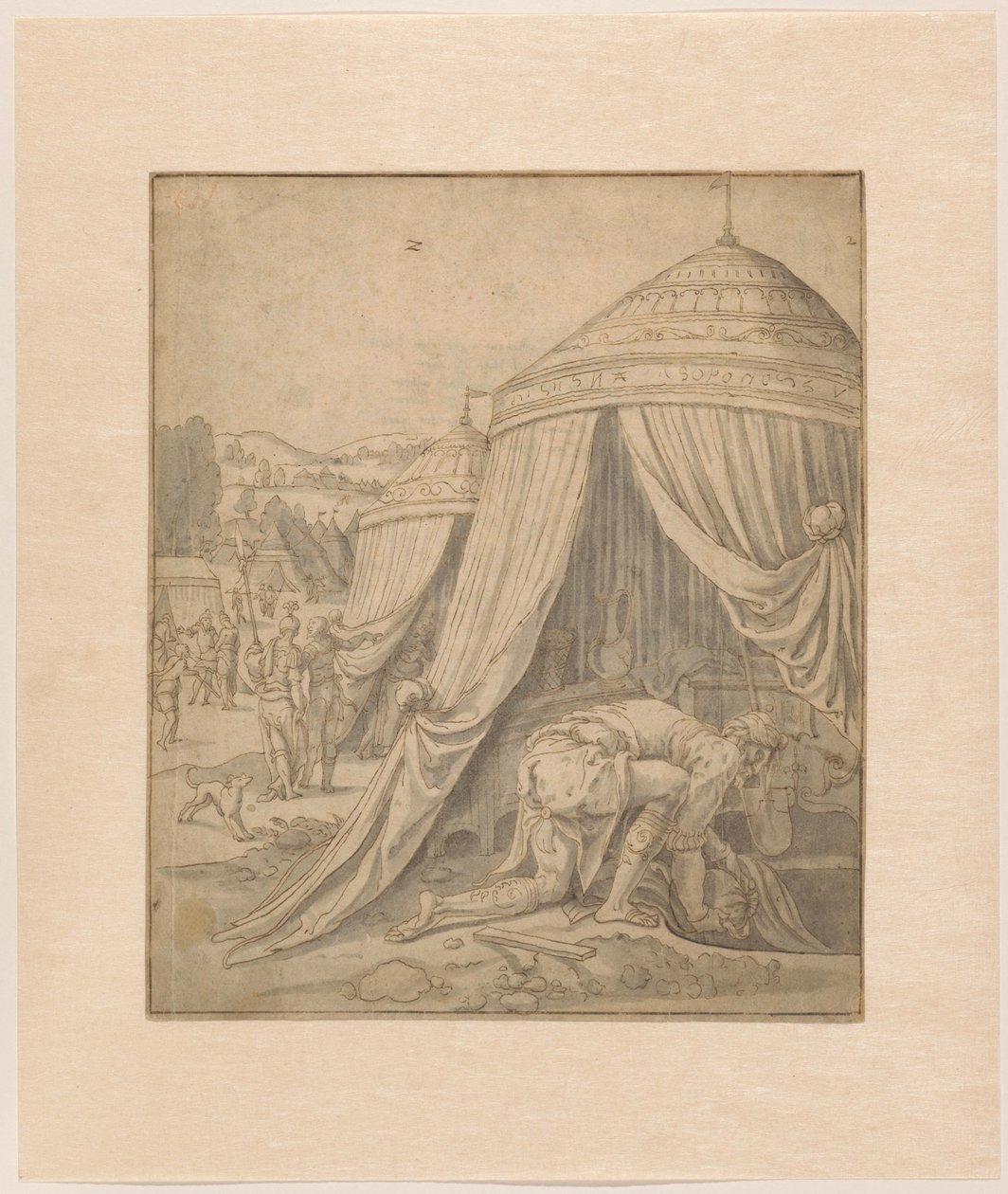 Acham enterre le bien volé - Jan van Scorel (school of)