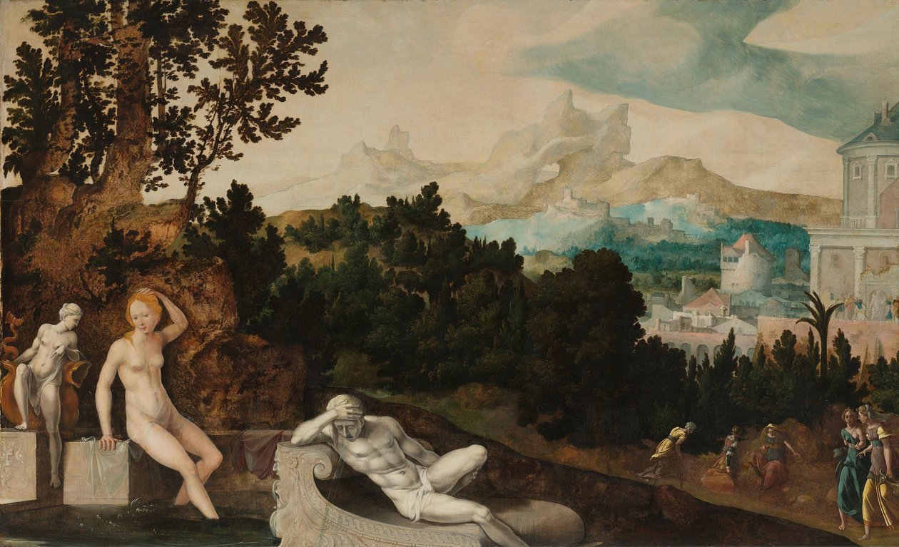 Paysage avec Bethsabée - Jan van Scorel