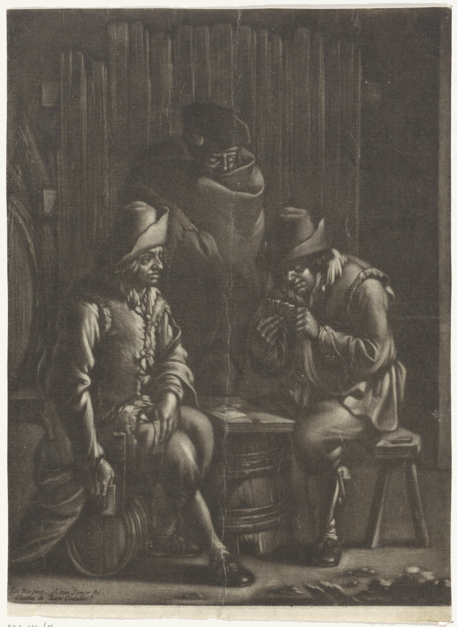 Joueurs de cartes autour d