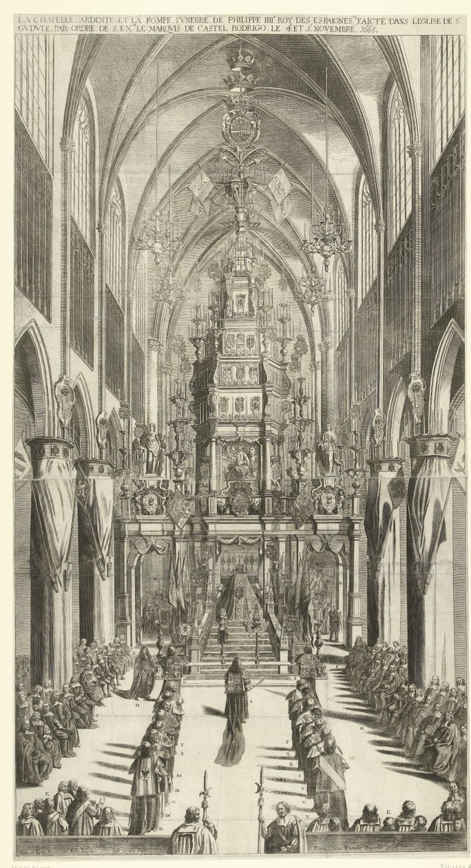 Service funèbre pour Philippe IV à Bruxelles, 1665 - Jan van Troyen