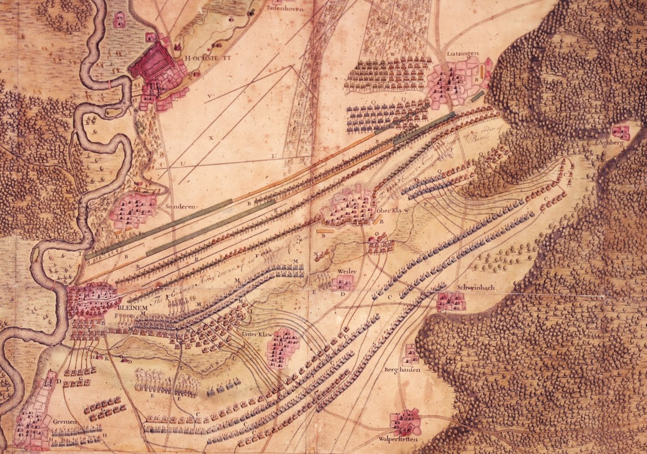 Plan de la bataille de Blenheim, c.1705 - Jan van Vianen
