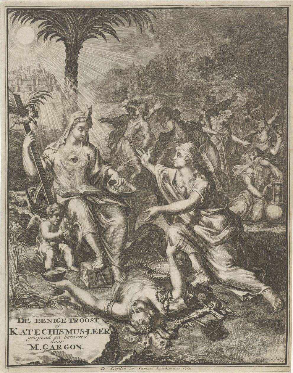 Page de titre pour : M. Gargon, Le seul réconfort, 1713 - Jan van Vianen