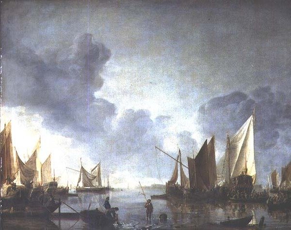 Un calme, avec un dignitaire annoncé dans une barge d