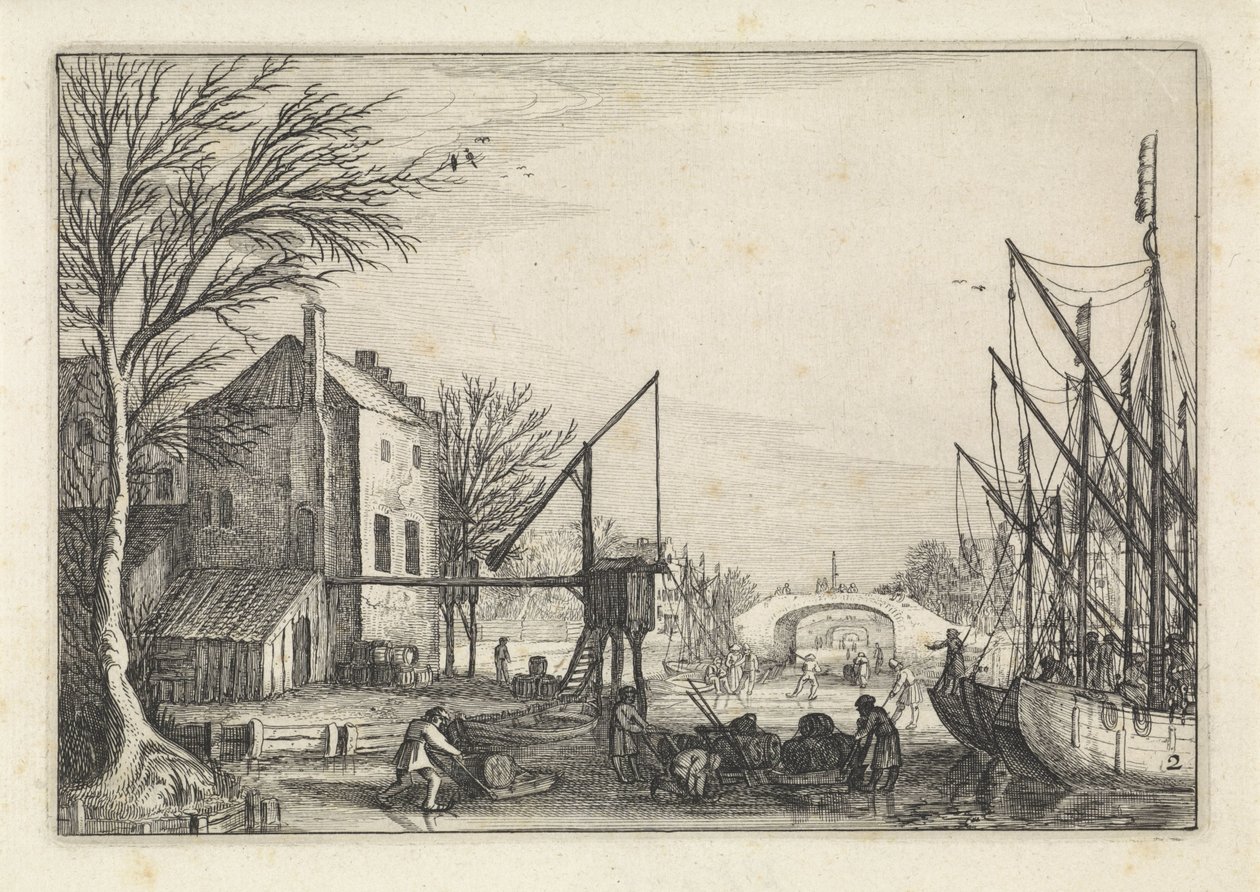 Personnages sur la glace près d