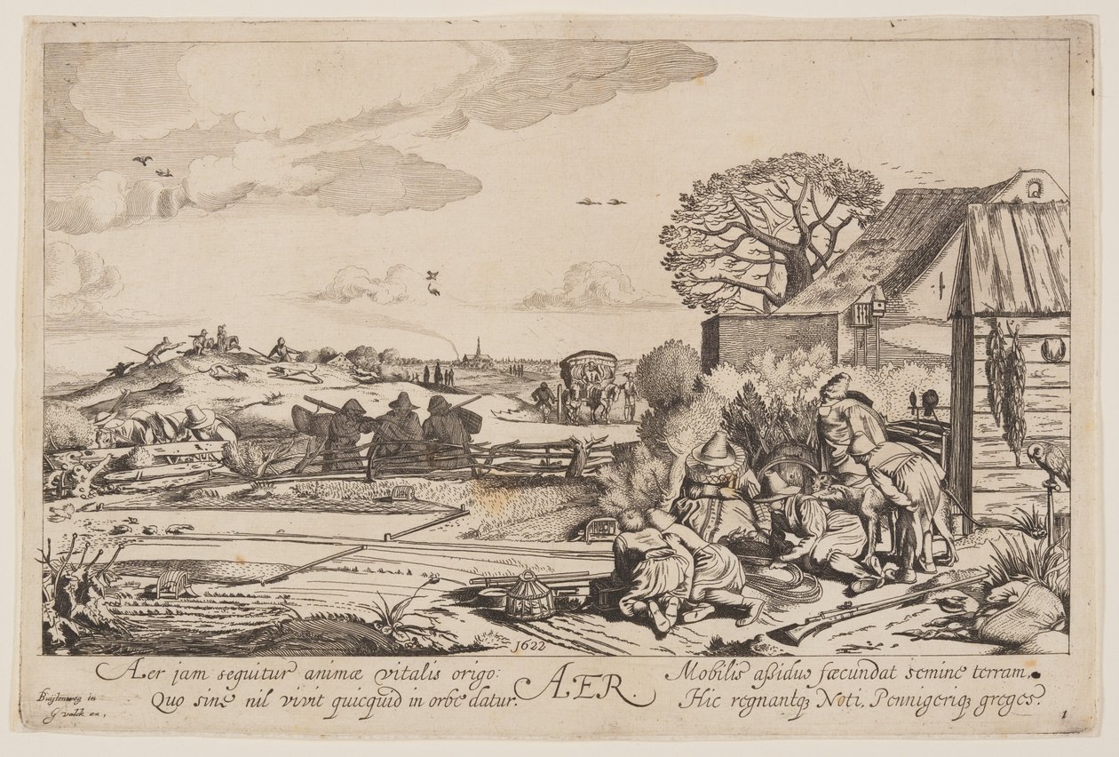 Air (avec vue sur Haarlem), tiré des Quatre éléments - Jan van de Velde II