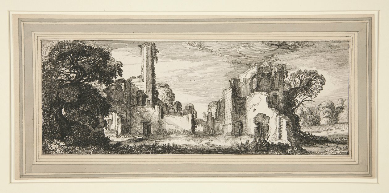 Paysage avec un château en ruines - Jan van de Velde II