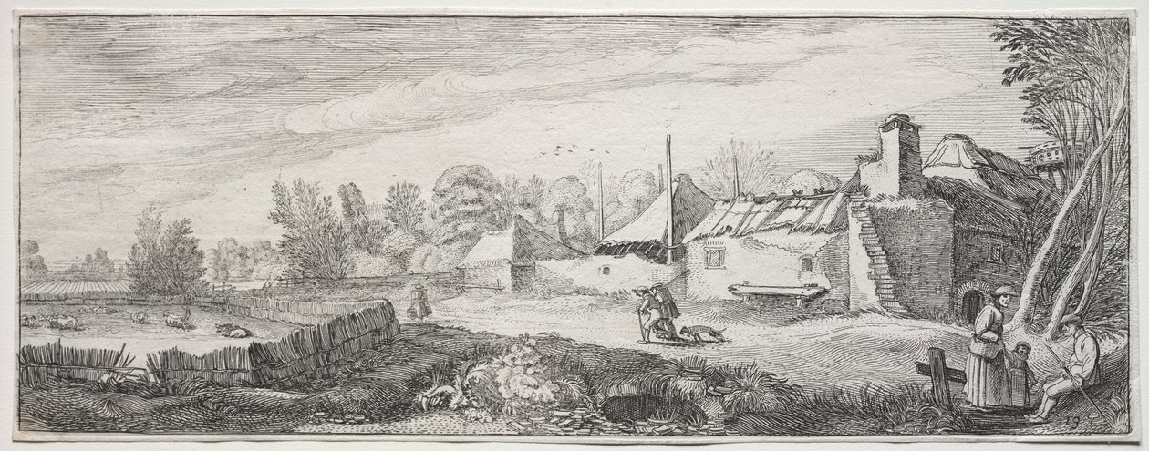 Quelques paysages plaisants et ruines de monuments anciens : Ferme délabrée - Jan van de Velde II