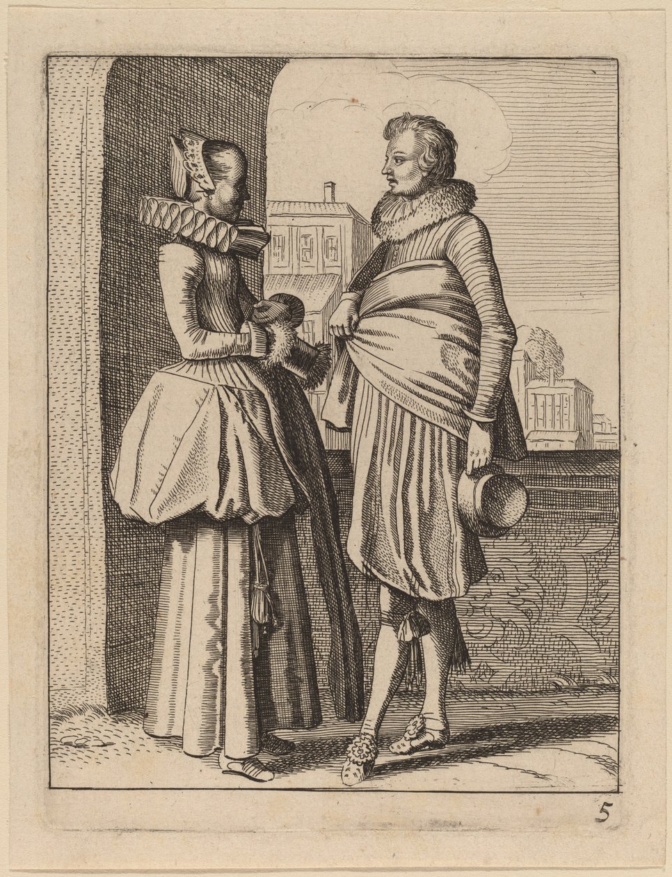 Deux figures en costume - Jan van de Velde II