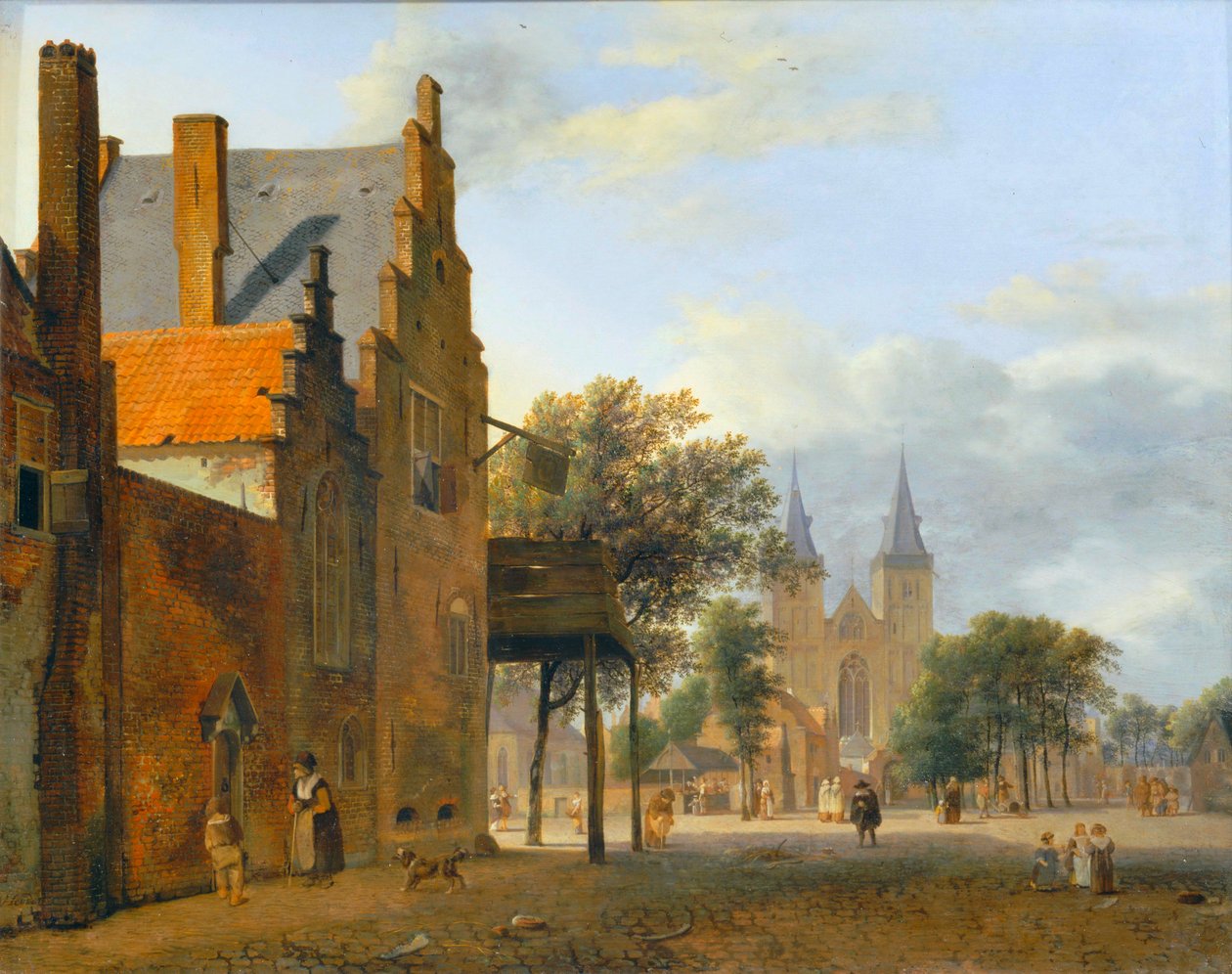 Place et église Saint-Victor à Xanten - Place et église Saint-Victor à Xanten ... - Jan van der (manner of) Heyden
