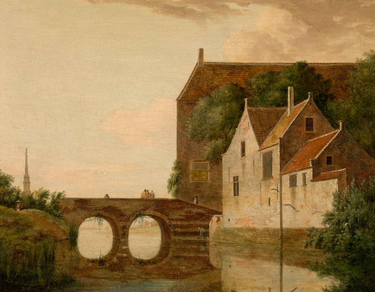 Pont sur une rivière - Jan van der Heyden