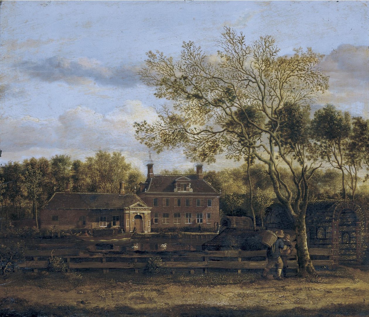 Le hofstede Wolf en Hoeck le long de la rivière Purmer près de Purmerend - Jan van der Heyden
